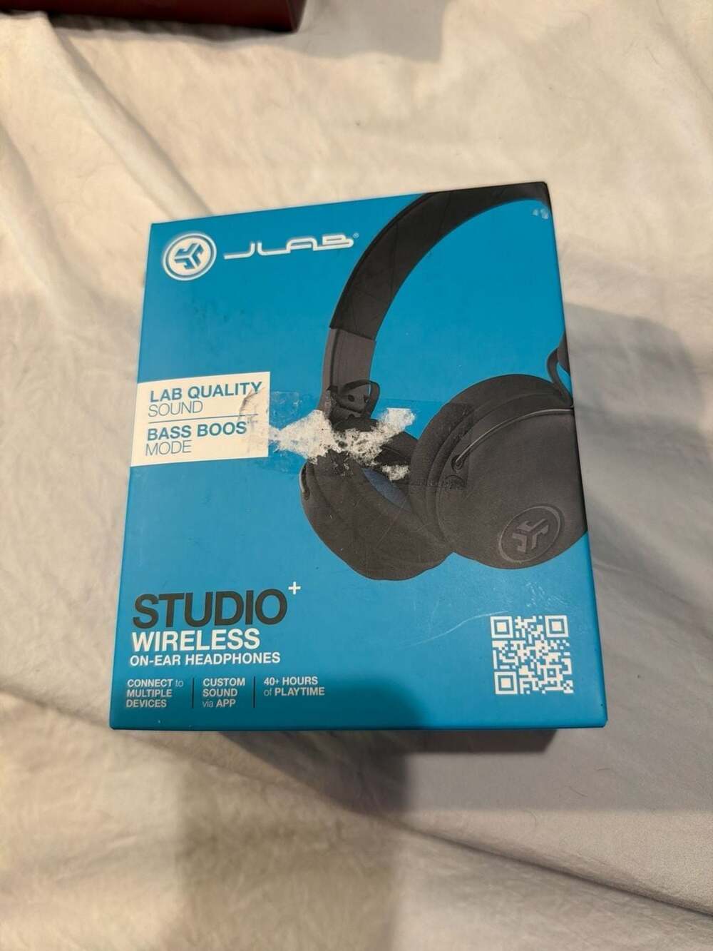 JLab Studio Wireless On-Ear Headphones, Black, 40+ Hour Battery, New